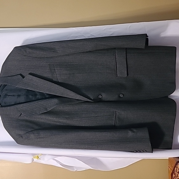 Ermenegildo zegna cloth 50r mens suit gray stripes 38x30 Pants